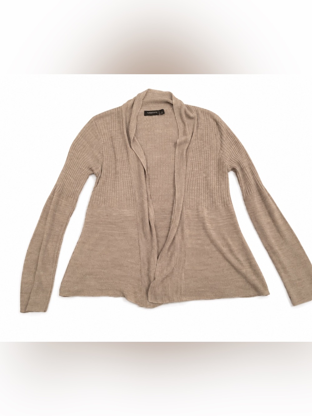 Notations 100% Acrylic open front cardigan